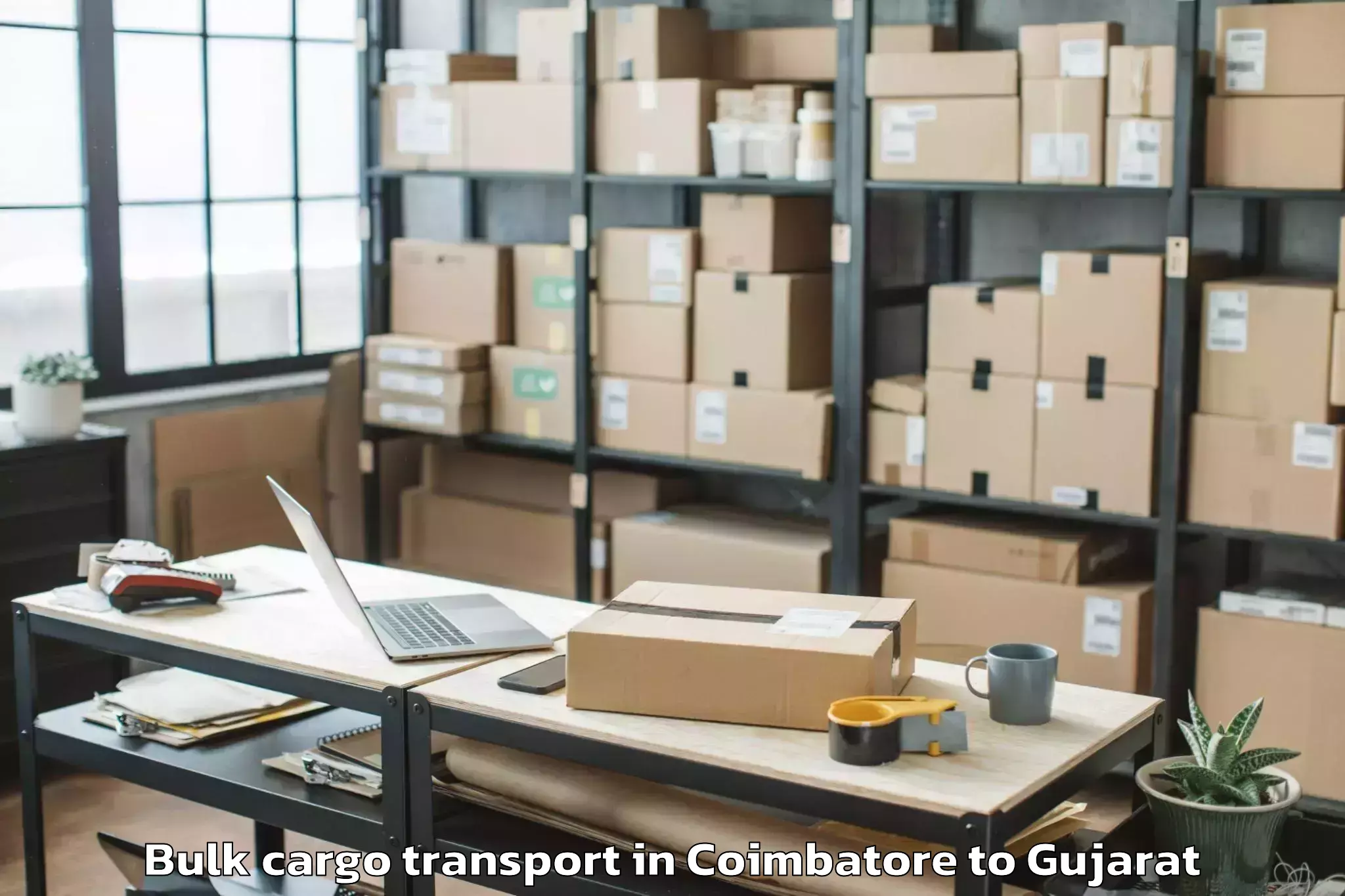 Efficient Coimbatore to Dwarka Bulk Cargo Transport